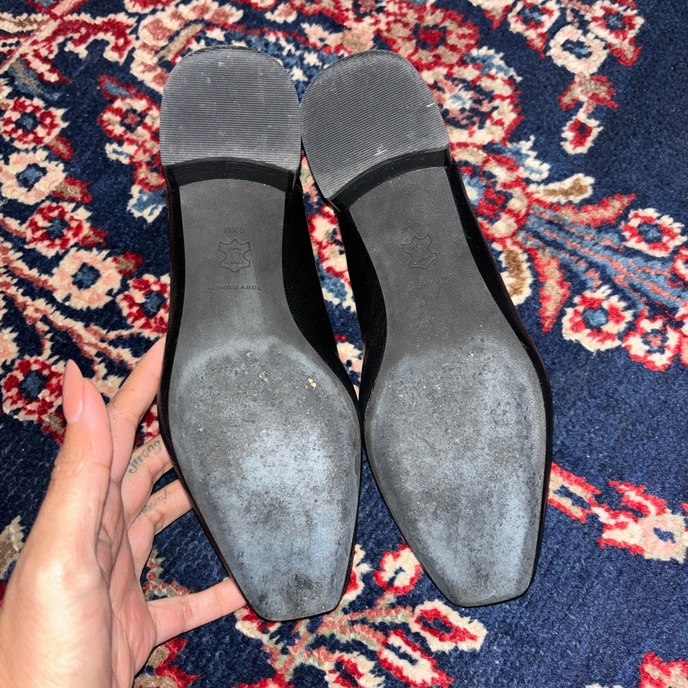 Tory Burch black leather Jessa loafers women’s size 6.5 - Picture 7 of 8